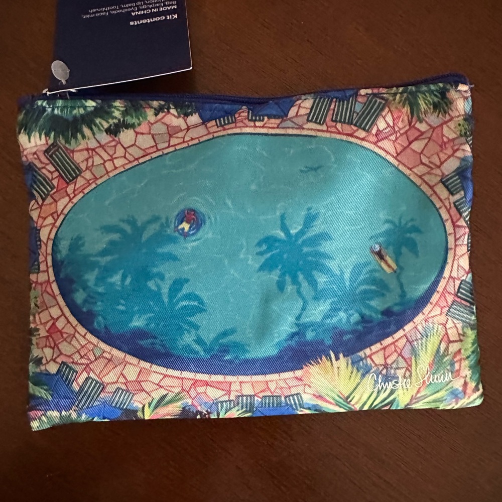 United First Class Blue Travel Pouch